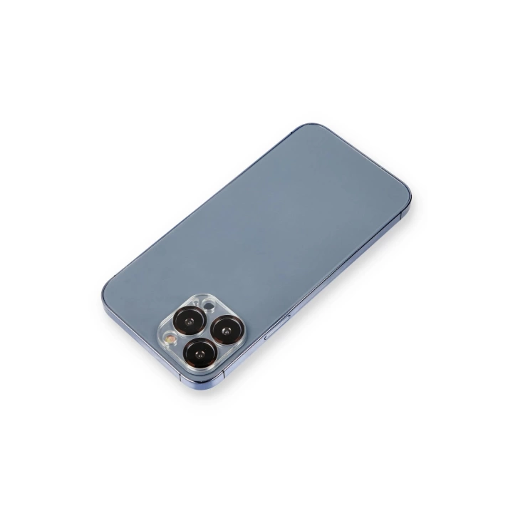 BFS  iPhone 12 Pro Max Metal Kamera Lens Koruma Cam - Siyah