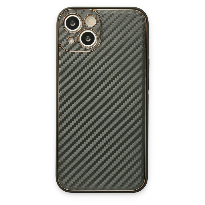 BFS  iPhone 13 Kılıf Coco Karbon Silikon - Füme