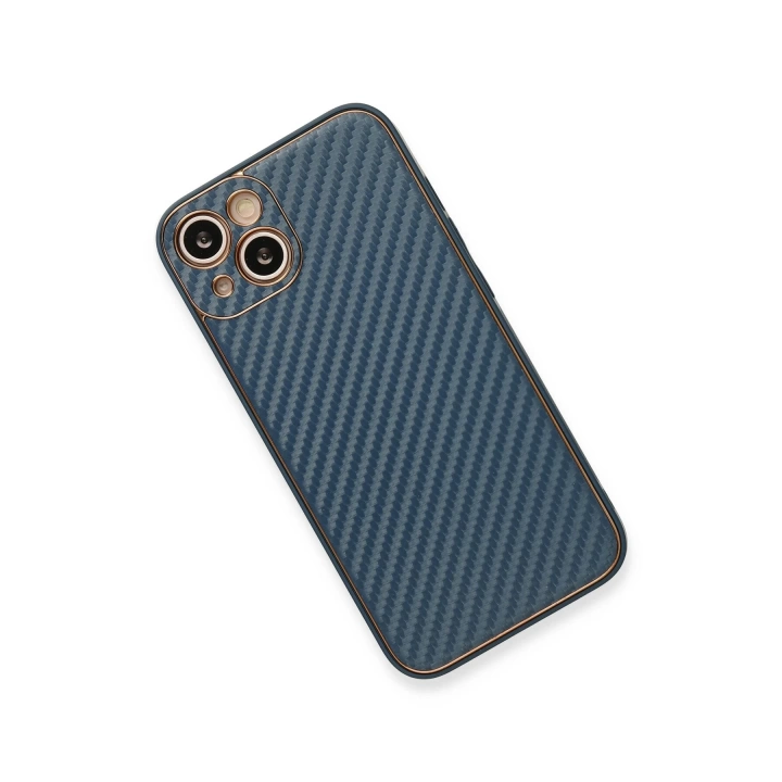 BFS  iPhone 13 Kılıf Coco Karbon Silikon - Mavi