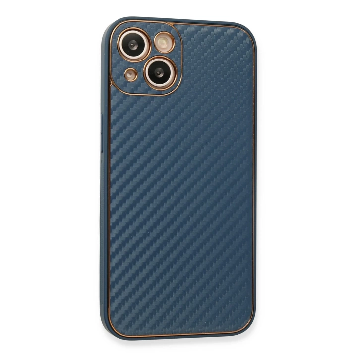 BFS  iPhone 13 Kılıf Coco Karbon Silikon - Mavi