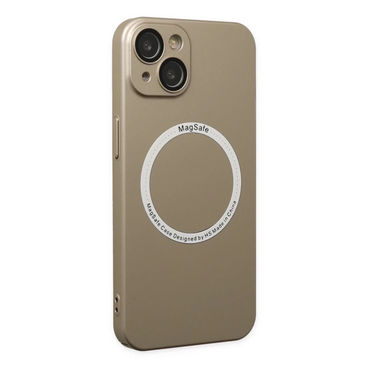 BFS  iPhone 13 Kılıf Jack Magneticsafe Lens Silikon - Gold