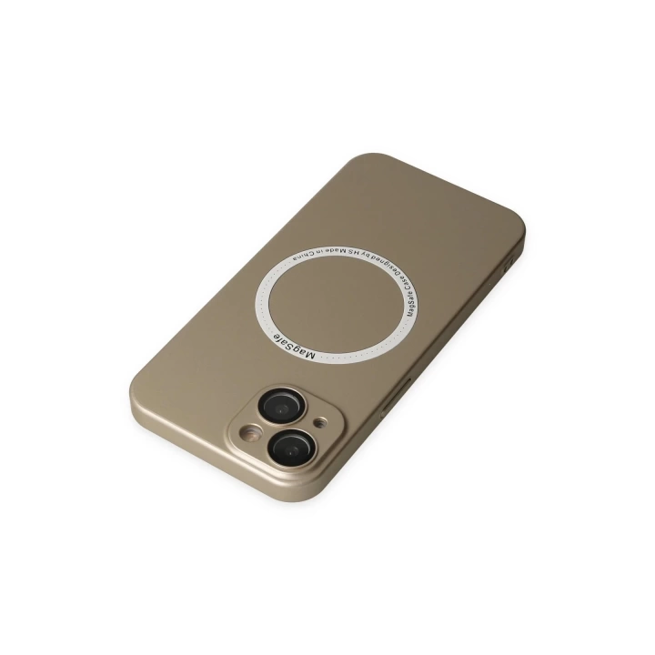 BFS  iPhone 13 Kılıf Jack Magneticsafe Lens Silikon - Gold