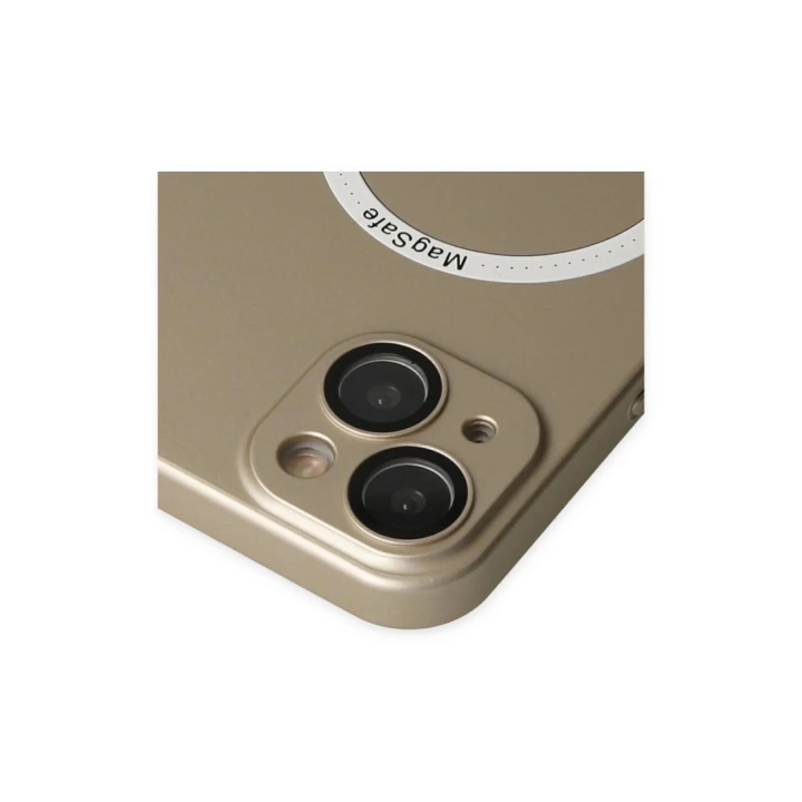 BFS  iPhone 13 Kılıf Jack Magneticsafe Lens Silikon - Gold