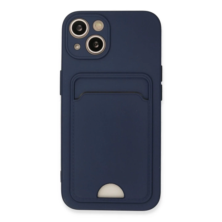 BFS  iPhone 13 Kılıf Kelvin Kartvizitli Silikon - Lacivert