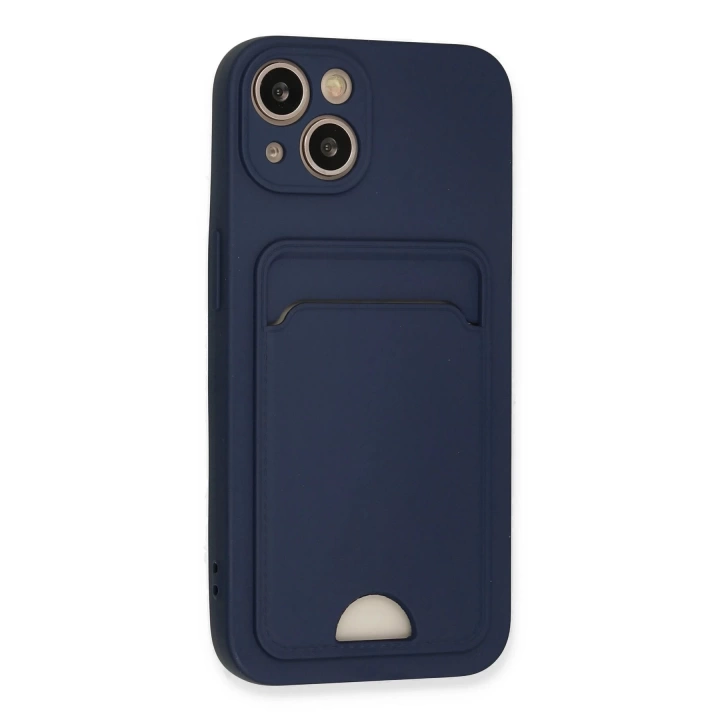 BFS  iPhone 13 Kılıf Kelvin Kartvizitli Silikon - Lacivert