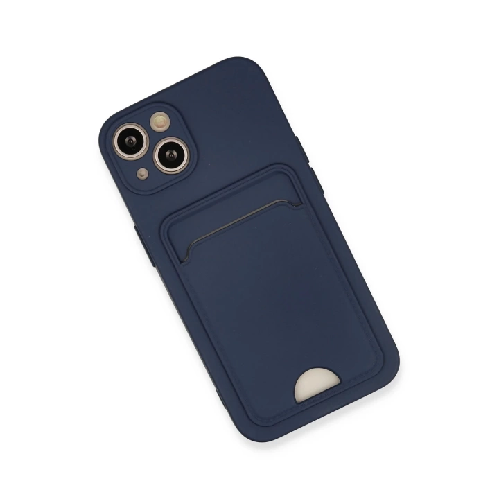 BFS  iPhone 13 Kılıf Kelvin Kartvizitli Silikon - Lacivert
