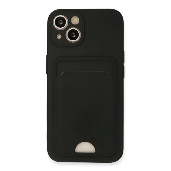 BFS  iPhone 13 Kılıf Kelvin Kartvizitli Silikon - Siyah