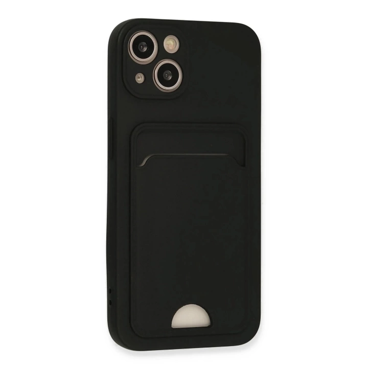BFS  iPhone 13 Kılıf Kelvin Kartvizitli Silikon - Siyah