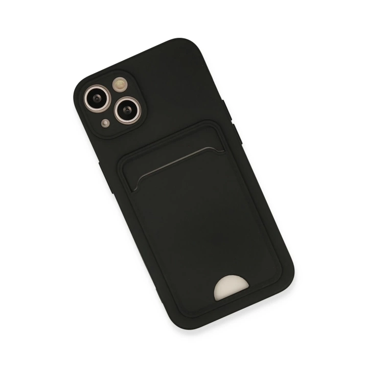 BFS  iPhone 13 Kılıf Kelvin Kartvizitli Silikon - Siyah