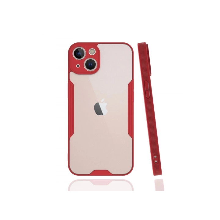 BFS  iPhone 13 Kılıf Platin Silikon - Kırmızı