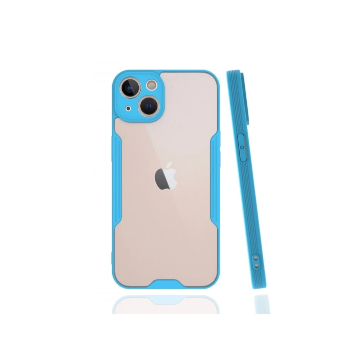BFS  iPhone 13 Kılıf Platin Silikon - Mavi