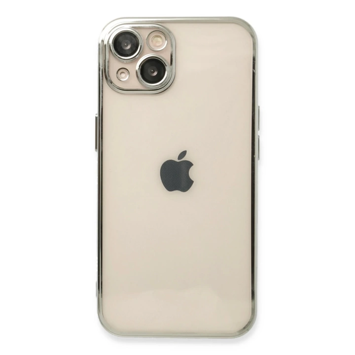 BFS  iPhone 13 Kılıf Razer Lensli Silikon - Gümüş