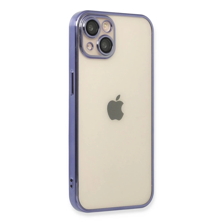 BFS  iPhone 13 Kılıf Razer Lensli Silikon - Mor
