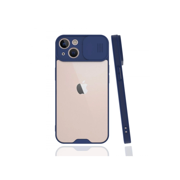 BFS  iPhone 13 Mini Kılıf Platin Kamera Koruma Silikon - Lacivert