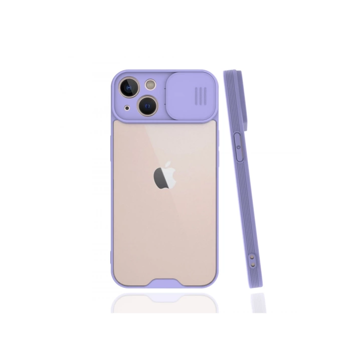 BFS  iPhone 13 Mini Kılıf Platin Kamera Koruma Silikon - Lila