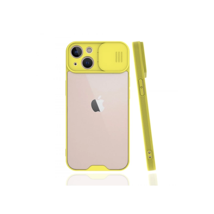 BFS  iPhone 13 Mini Kılıf Platin Kamera Koruma Silikon - Sarı