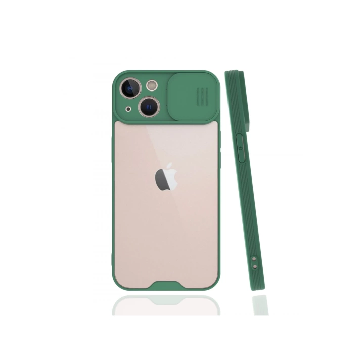 BFS  iPhone 13 Mini Kılıf Platin Kamera Koruma Silikon - Yeşil