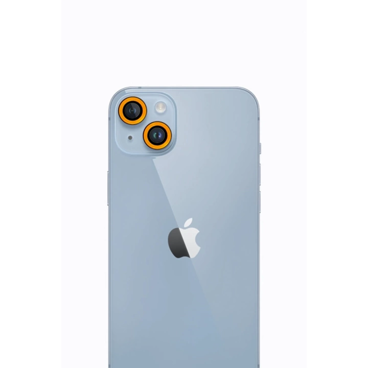 BFS  iPhone 13 Neon Fosforlu Kamera Lens - Sarı