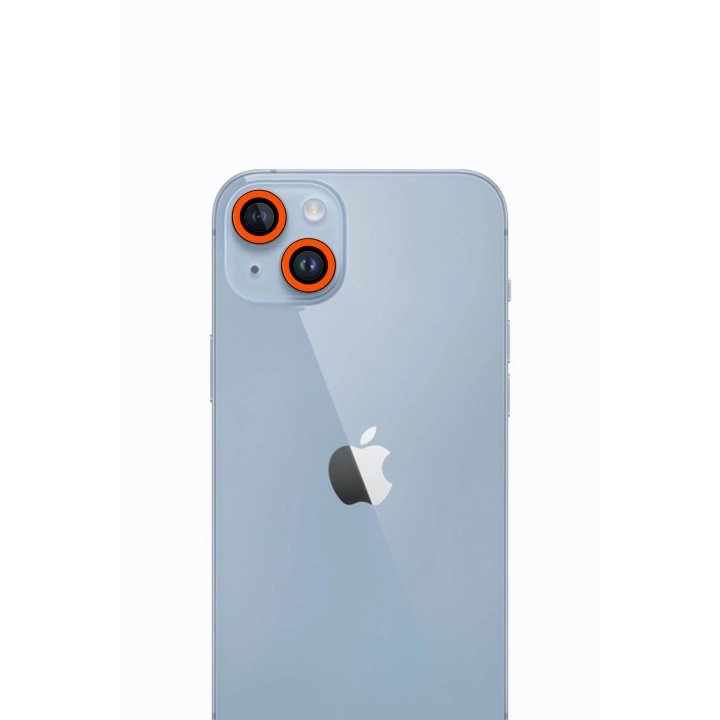 BFS  iPhone 13 Neon Fosforlu Kamera Lens - Turuncu