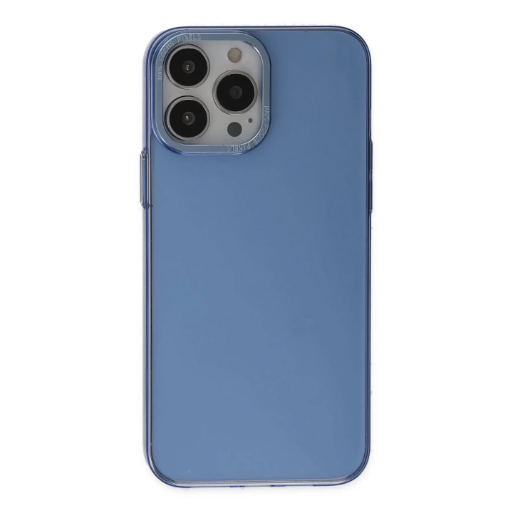 BFS  iPhone 13 Pro Kılıf Anka PC Sert Metal Kapak - Mavi