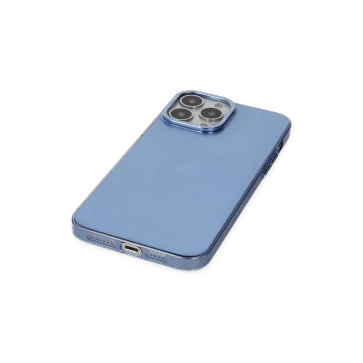 BFS  iPhone 13 Pro Kılıf Anka PC Sert Metal Kapak - Mavi