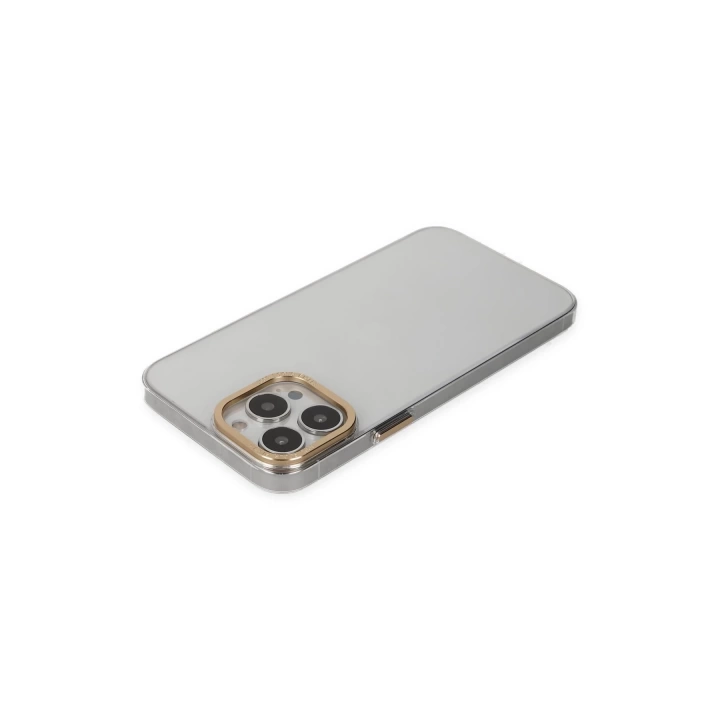BFS  iPhone 13 Pro Kılıf Anka PC Sert Metal Kapak - Şeffaf