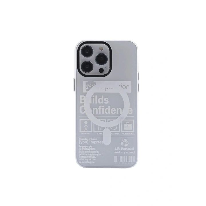 BFS iPhone 13 Pro Kılıf Apollo Magneticsafe Desenli Kapak - Apollo Şeffaf - 4