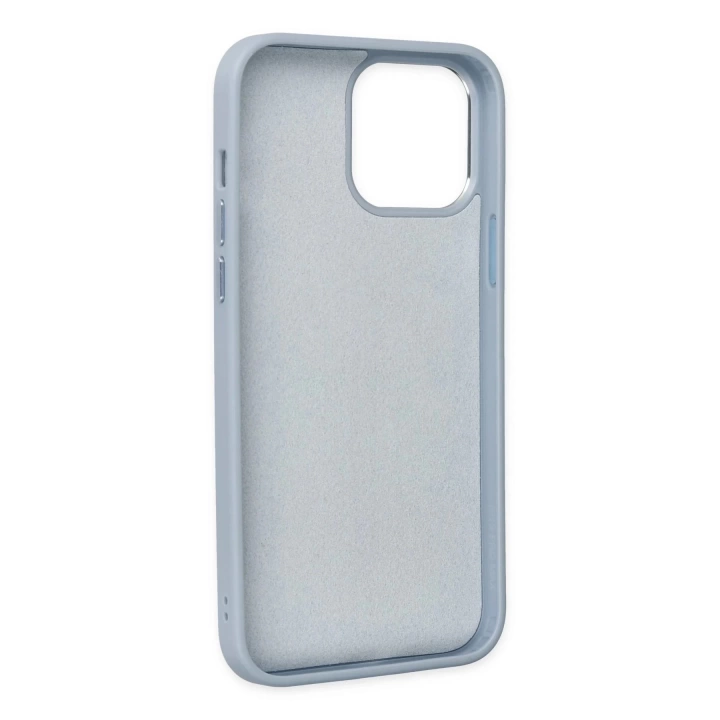 BFS  iPhone 13 Pro Kılıf Asya Deri Silikon - Sierra Blue