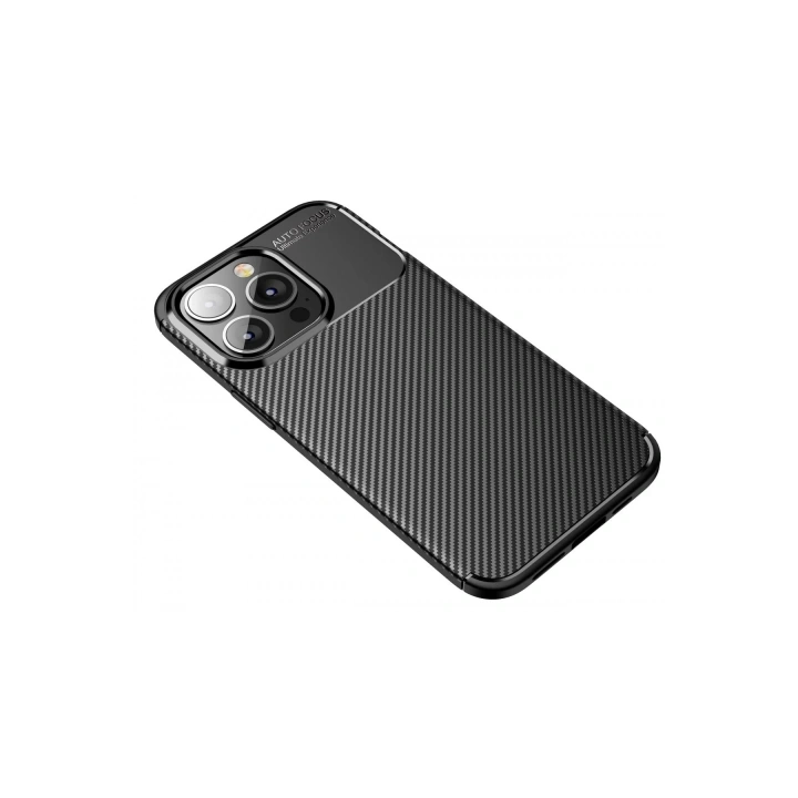 BFS  iPhone 13 Pro Kılıf Auto Focus Karbon Kapak - Siyah