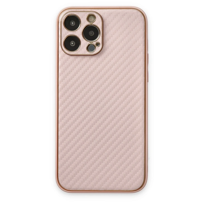 BFS  iPhone 13 Pro Kılıf Coco Karbon Silikon - Pembe