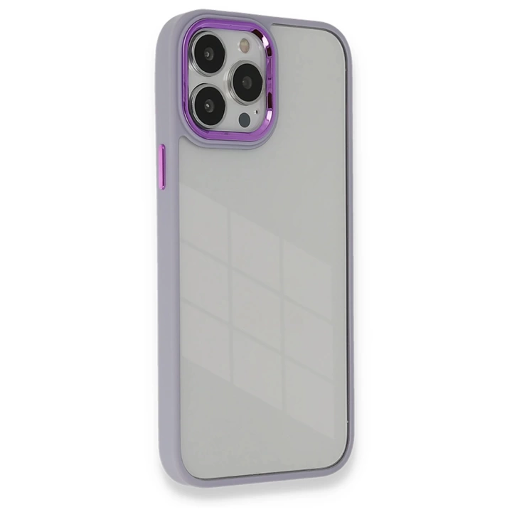 BFS  iPhone 13 Pro Kılıf Dora Kapak - Lila