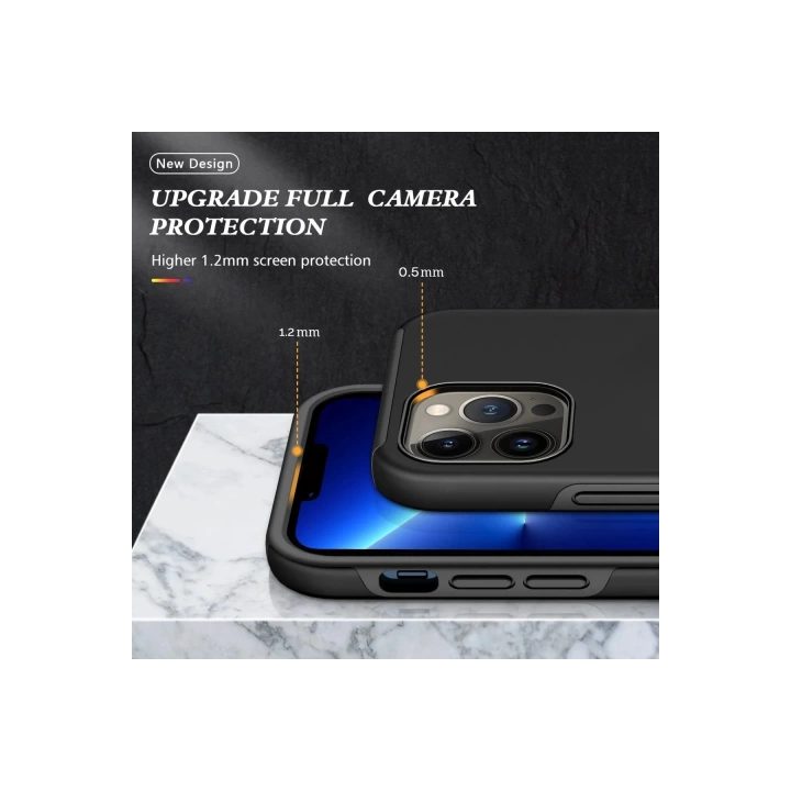 BFS  iPhone 13 Pro Kılıf Elit Yüzüklü Kapak - Siyah