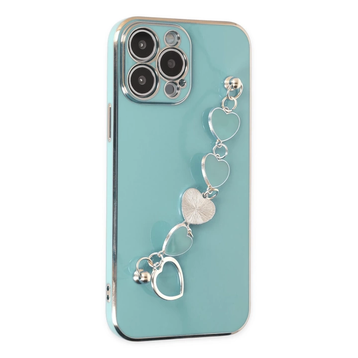 BFS  iPhone 13 Pro Kılıf Esila Silikon - Su Yeşili