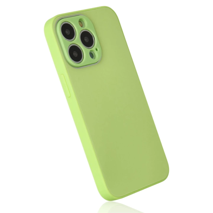 BFS  iPhone 13 Pro Kılıf Glass Kapak - Açık Yeşil