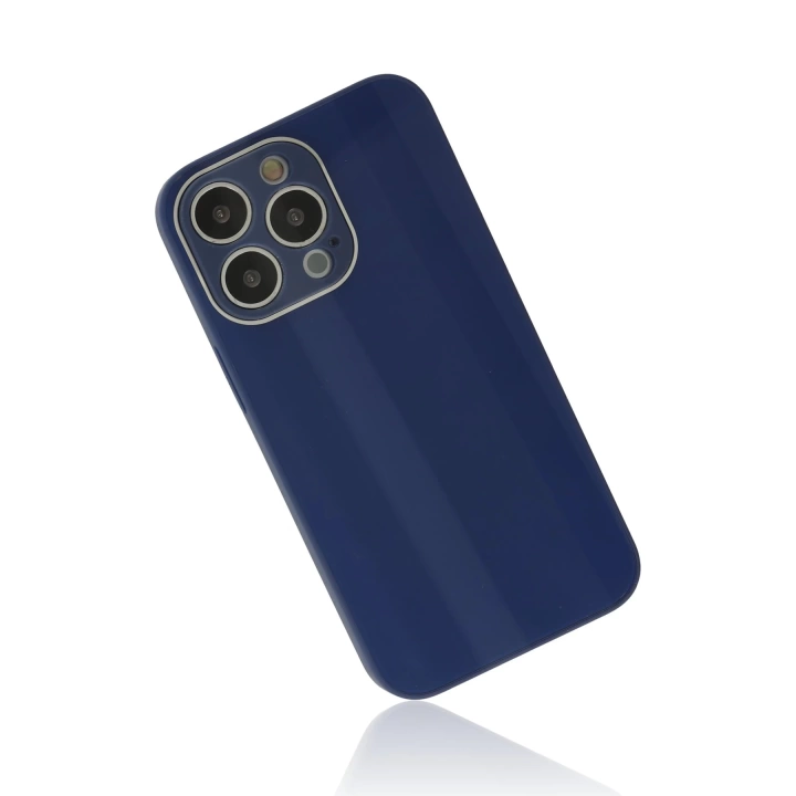 BFS  iPhone 13 Pro Kılıf Glass Kapak - Lacivert