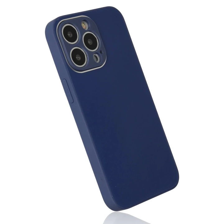 BFS  iPhone 13 Pro Kılıf Glass Kapak - Lacivert