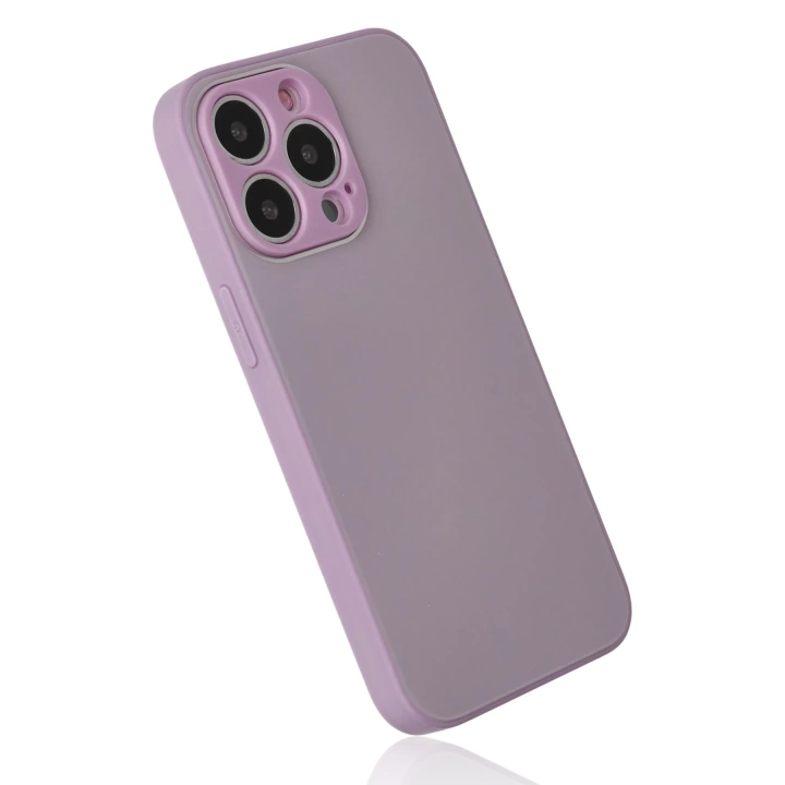 BFS  iPhone 13 Pro Kılıf Glass Kapak - Mor