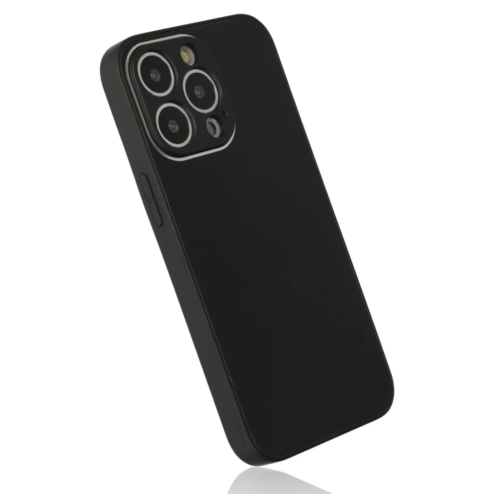 BFS  iPhone 13 Pro Kılıf Glass Kapak - Siyah