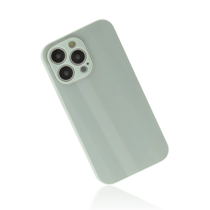 BFS  iPhone 13 Pro Kılıf Glass Kapak - Turkuaz