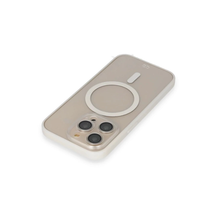 BFS  iPhone 13 Pro Kılıf Grand Magneticsafe Kapak - Beyaz