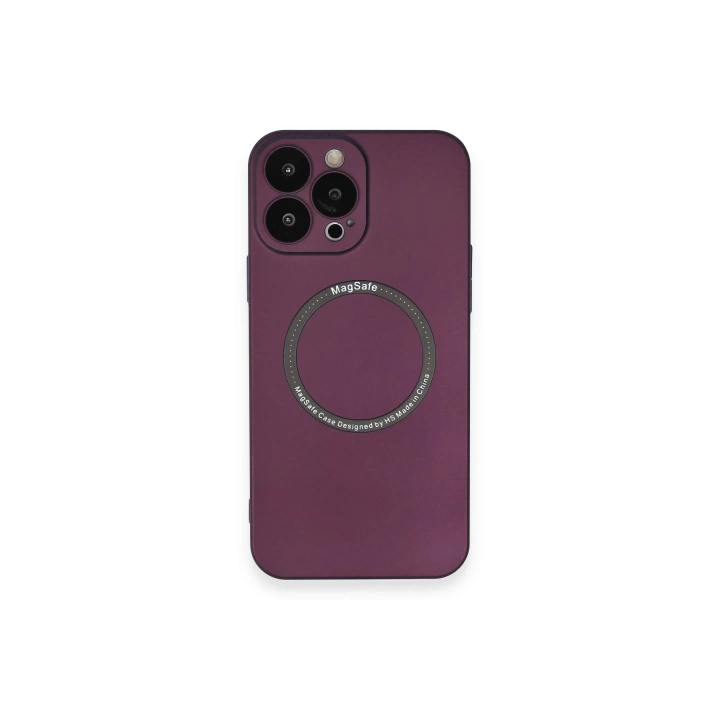 BFS  iPhone 13 Pro Kılıf Jack Magneticsafe Lens Silikon - Mürdüm
