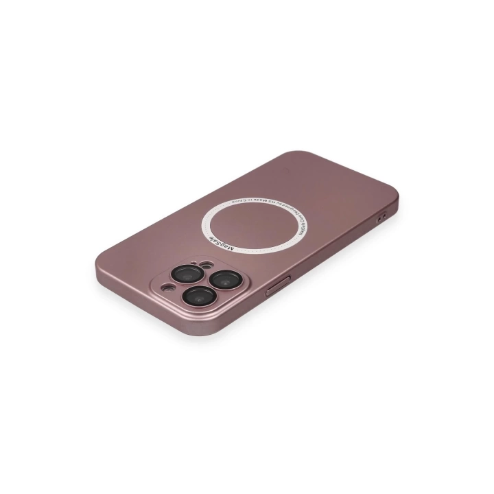 BFS  iPhone 13 Pro Kılıf Jack Magneticsafe Lens Silikon - Rose Gold