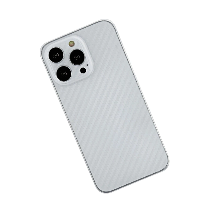 BFS  iPhone 13 Pro Kılıf Karbon PP Silikon - Şeffaf