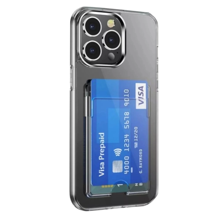 BFS  iPhone 13 Pro Kılıf Kart Şeffaf Silikon - Şeffaf