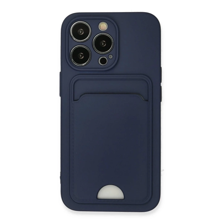 BFS  iPhone 13 Pro Kılıf Kelvin Kartvizitli Silikon - Lacivert