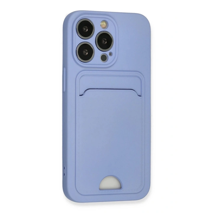 BFS iPhone 13 Pro Kılıf Kelvin Kartvizitli Silikon - Lila