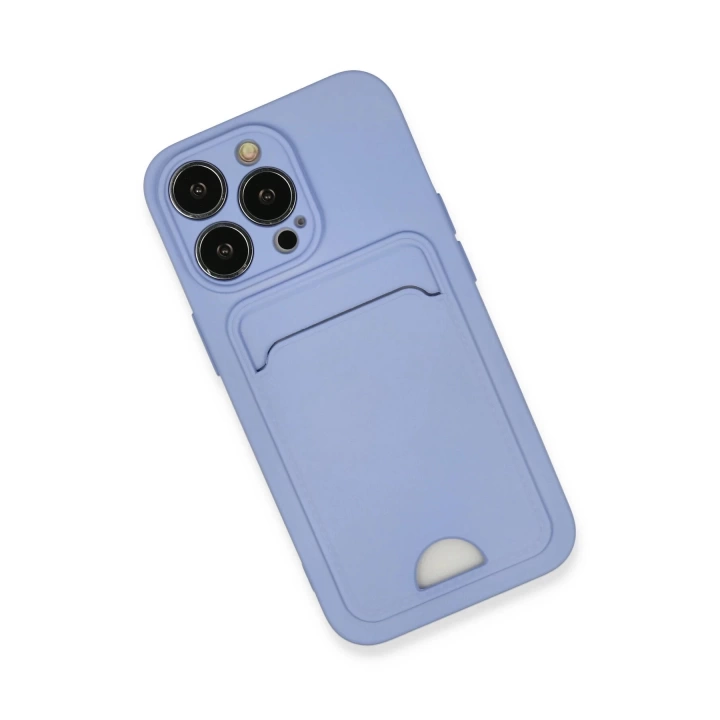 BFS  iPhone 13 Pro Kılıf Kelvin Kartvizitli Silikon - Lila