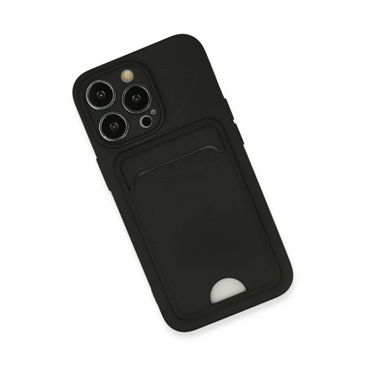 BFS  iPhone 13 Pro Kılıf Kelvin Kartvizitli Silikon - Siyah