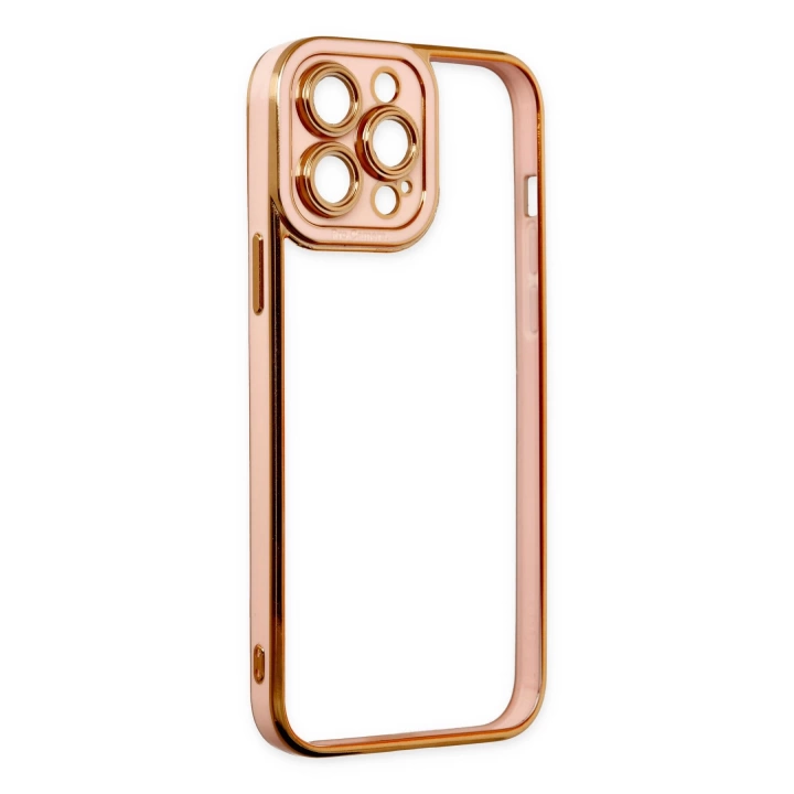 BFS  iPhone 13 Pro Kılıf Liva Lens Silikon - Rose