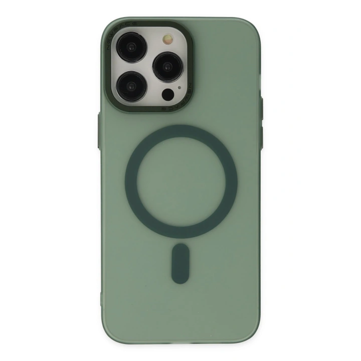 BFS  iPhone 13 Pro Kılıf Lodos Magneticsafe Mat Kapak - Köknar Yeşili